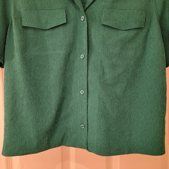 Athleta Echo Top Size Small Green Short Sleeve Ribbed Breathable 587908 NWT $99 - Picture 6 of 10